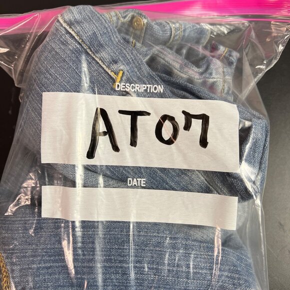 Akademiks Women's Y2K Distressed Bootcut Denim Jeans Yellow Stitching Size 36 - Picture 13 of 13